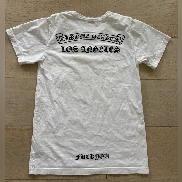 Chrome Hearts Los Angeles Cross White Pocket Tee S - Picture 3 of 11